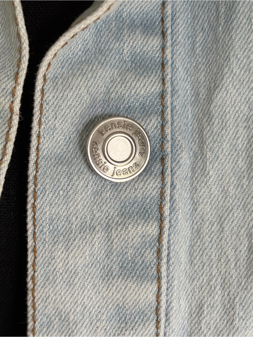Y2K Kensie Jeans Light Wash Denim Chore Jacket XL Oversized Utility Shacket - Picture 7 of 8